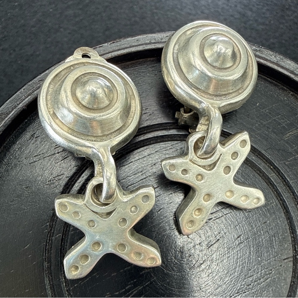 Silver Lisa Jenks Dangle Earrings